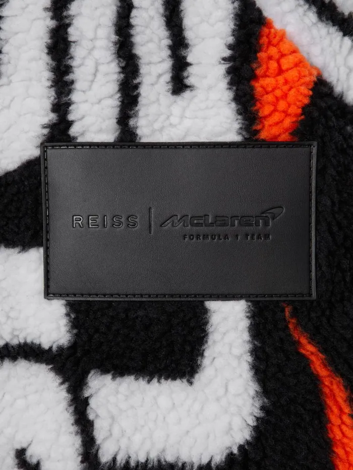 Men Reiss Brands F1 ZipThrough Fleece Jacket Black Multi