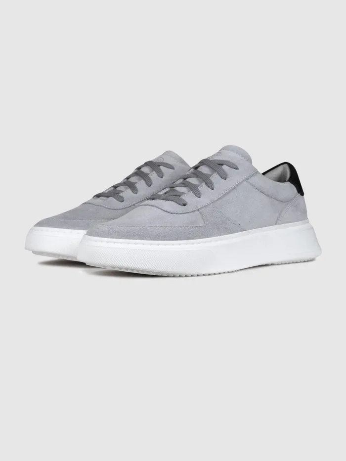 Men Reiss Brands Footwear Suede Marais Trainers Greyblack