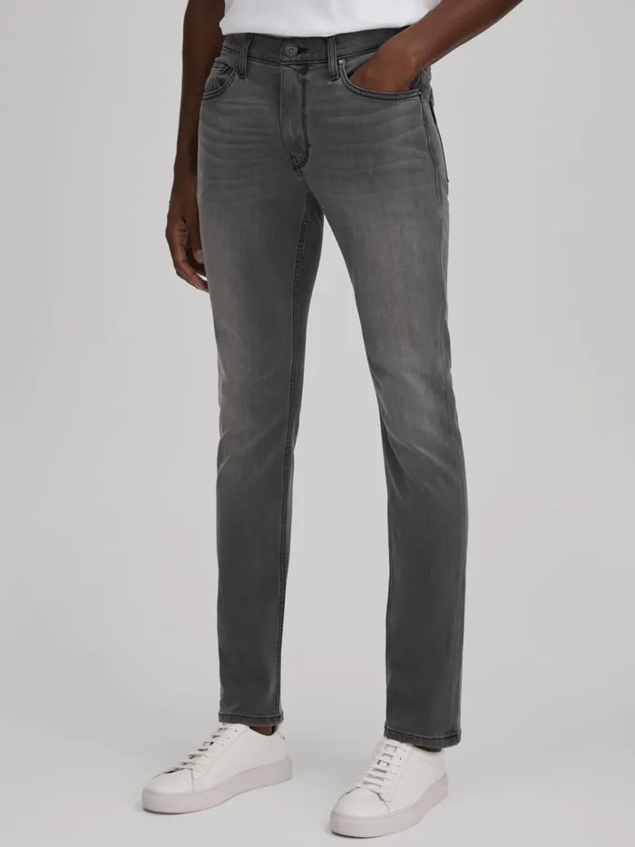 Men Reiss Jeans SlimFit Stretch Jeans Jimson Grey