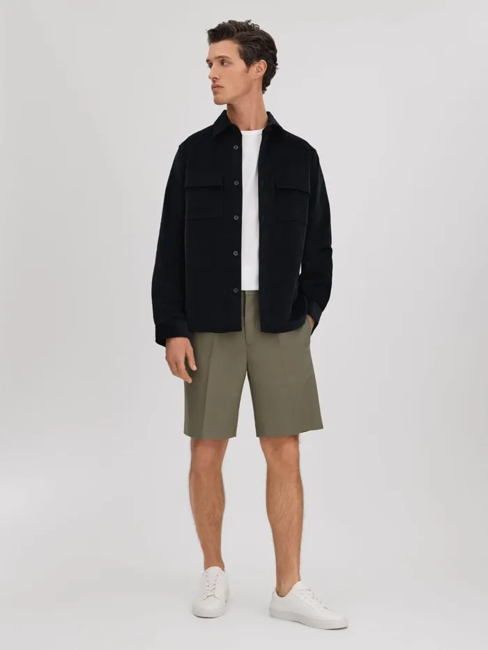 Men Reiss Shorts Sussex Relaxed Drawstring Shorts Sage