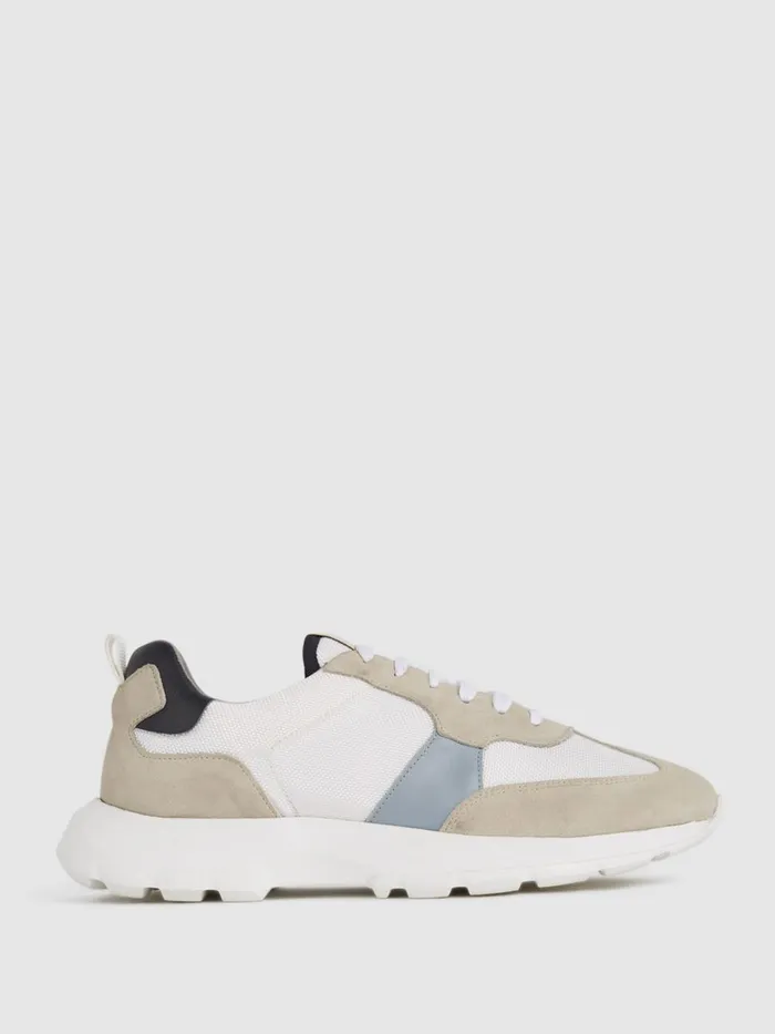 Men Reiss Sneakers Evo Lite Running Trainers White