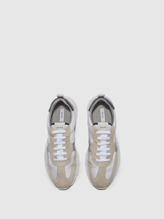 Men Reiss Sneakers Evo Lite Running Trainers White