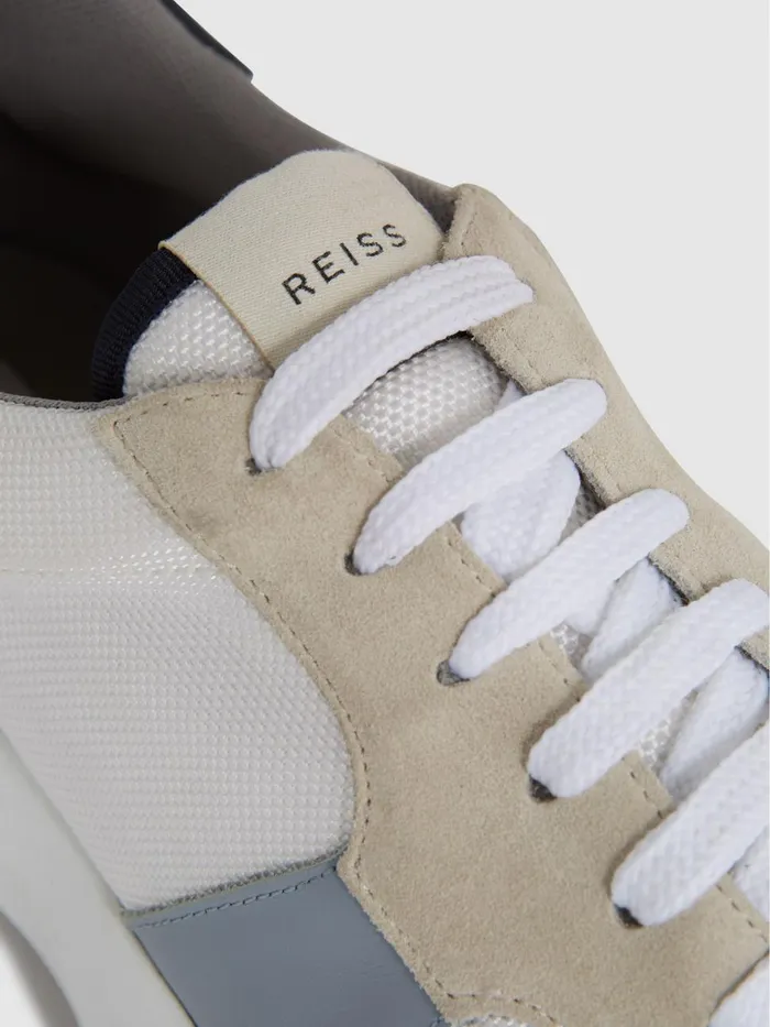 Men Reiss Sneakers Evo Lite Running Trainers White