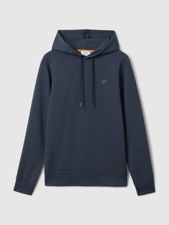 Men Reiss Sweats Hoodies and Joggers F1 Interlock Jersey Hoodie Airforce Blue