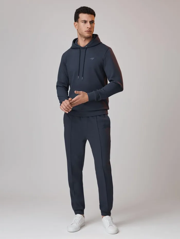 Men Reiss Sweats Hoodies and Joggers F1 Interlock Jersey Hoodie Airforce Blue