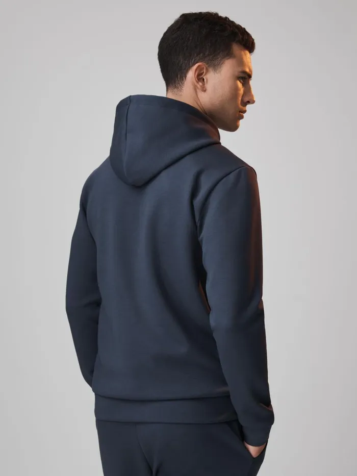 Men Reiss Sweats Hoodies and Joggers F1 Interlock Jersey Hoodie Airforce Blue