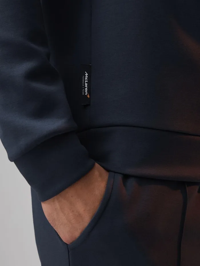Men Reiss Sweats Hoodies and Joggers F1 Interlock Jersey Hoodie Airforce Blue