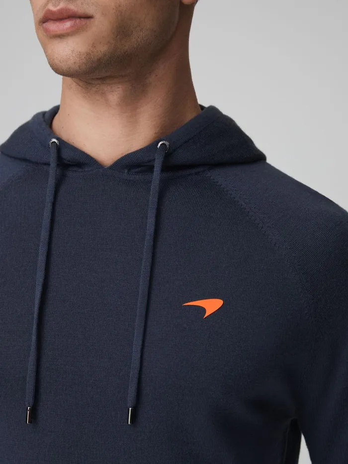 Men Reiss Sweats Hoodies and Joggers F1 Merino Wool Hoodie Airforce Blue