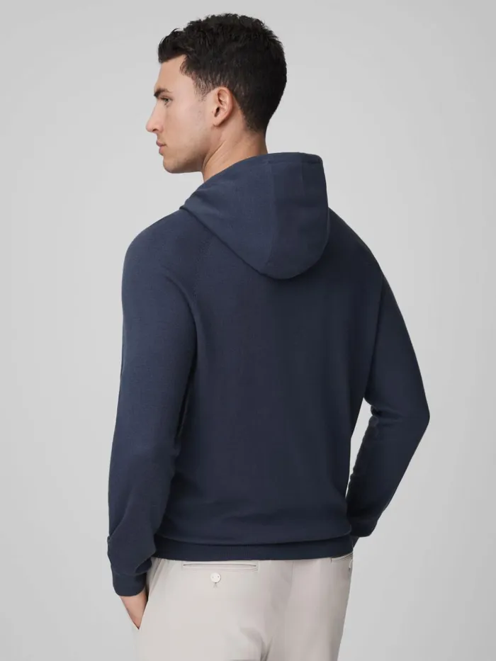 Men Reiss Sweats Hoodies and Joggers F1 Merino Wool Hoodie Airforce Blue