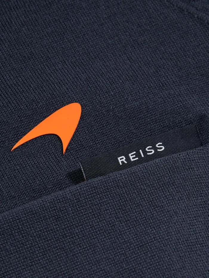 Men Reiss Sweats Hoodies and Joggers F1 Merino Wool Hoodie Airforce Blue