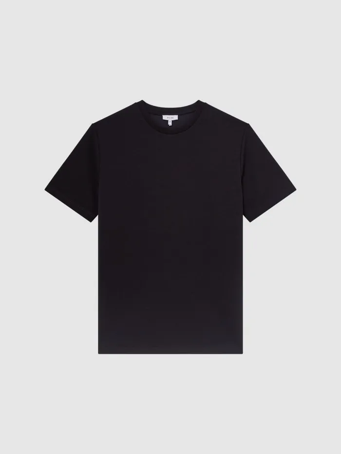 Men Reiss TShirts Bradley Interlock Jersey Crew Neck TShirt Navy