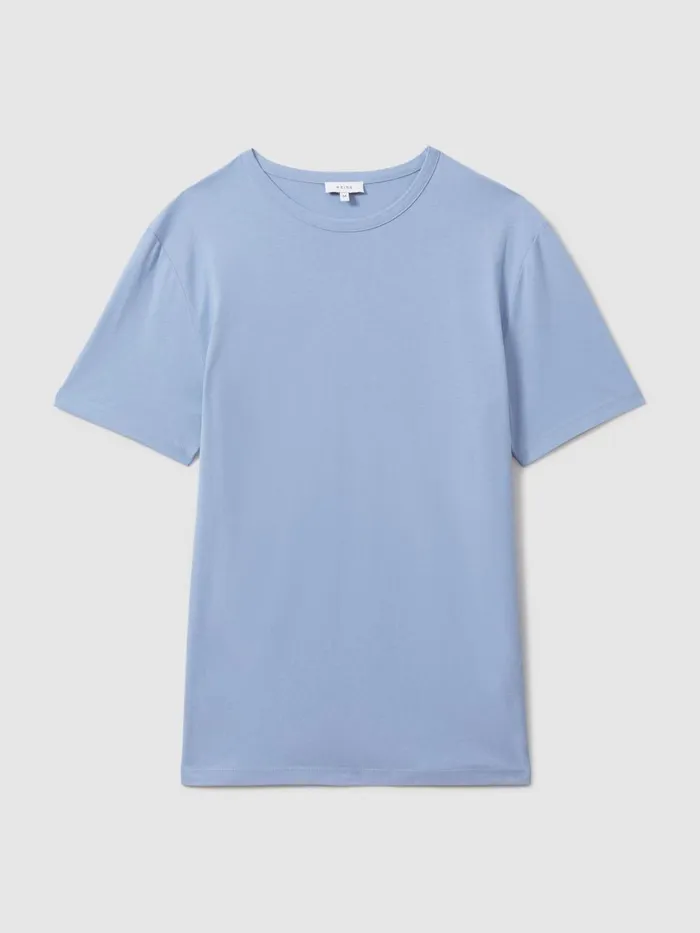 Men Reiss TShirts Melrose Cotton Crew Neck TShirt Reef Blue