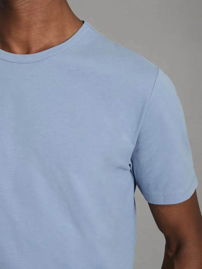 Men Reiss TShirts Melrose Cotton Crew Neck TShirt Reef Blue
