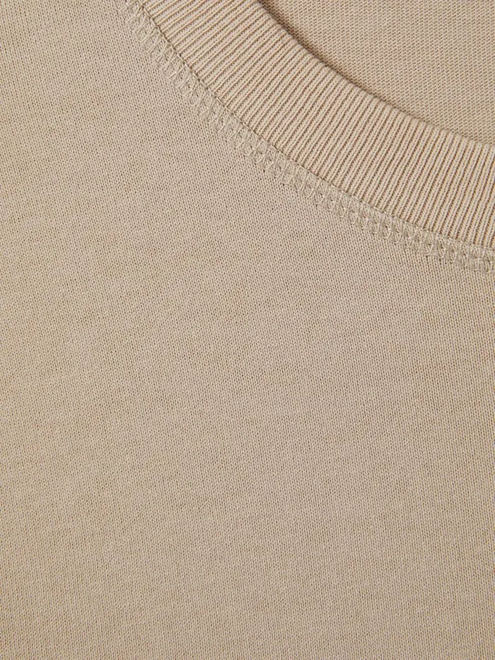 Men Reiss TShirts Tate Oversized Garment Dye TShirt Oatmeal