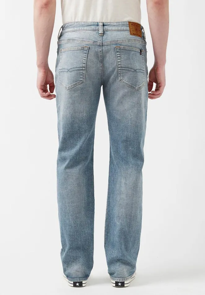 Men Relaxed Straight Driven Sanded Wash Authentic Mens Jeans Indigo Buffalo David Bitton Relaxed Straight Driven