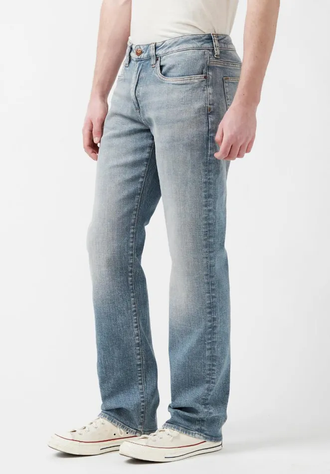 Men Relaxed Straight Driven Sanded Wash Authentic Mens Jeans Indigo Buffalo David Bitton Relaxed Straight Driven
