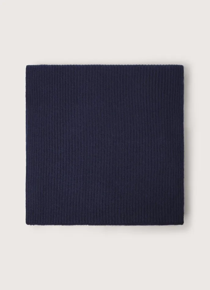 Men Scarves Faonnable Cashmere Scarf Marine Blue
