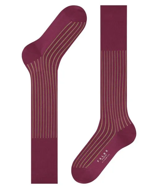 Men Shadow Men Kneehigh Socks Red Plum FALKE Knee High Socks