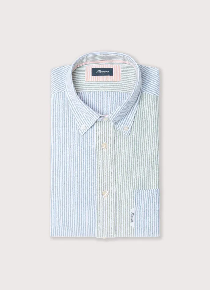 Men Shirts Faonnable Regular Fit Bengal Striped Oxford Shirt Multi