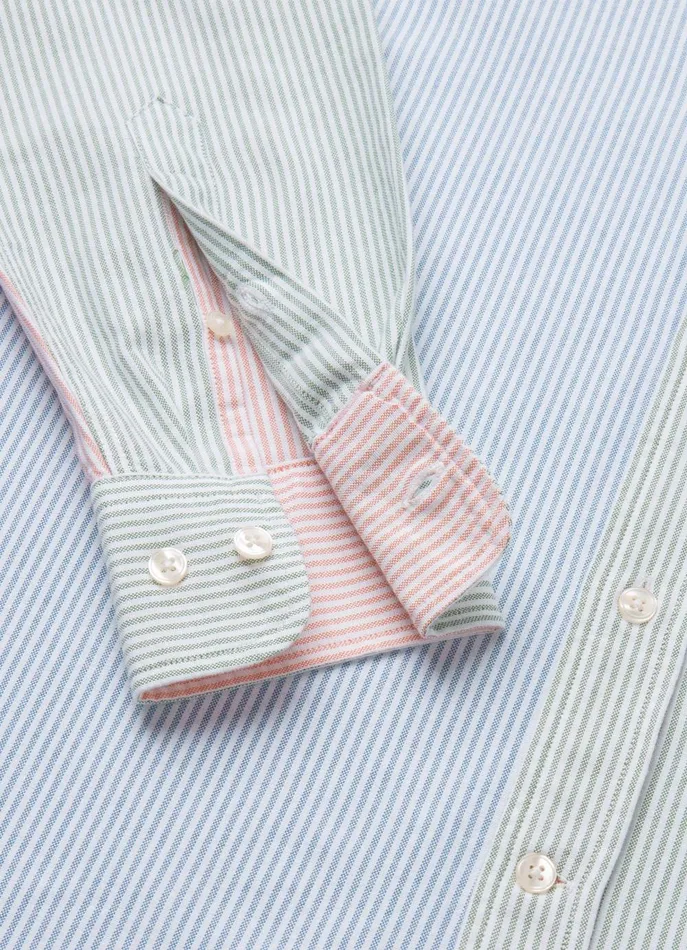Men Shirts Faonnable Regular Fit Bengal Striped Oxford Shirt Multi