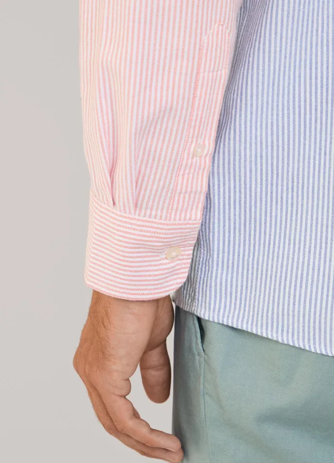 Men Shirts Faonnable Regular Fit Bengal Striped Oxford Shirt Multi