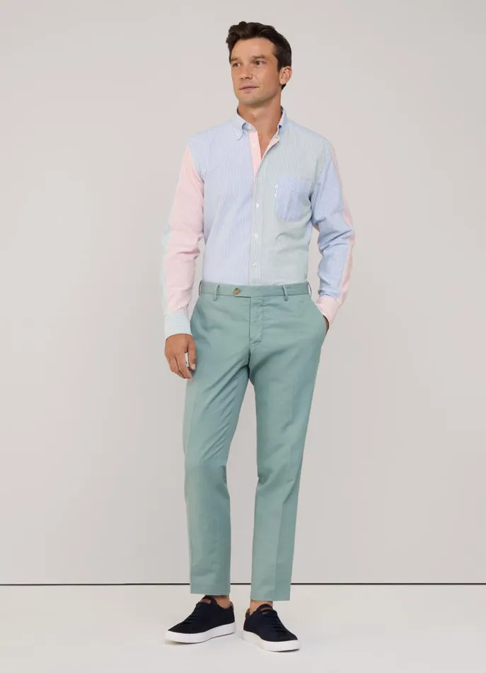 Men Shirts Faonnable Regular Fit Bengal Striped Oxford Shirt Multi