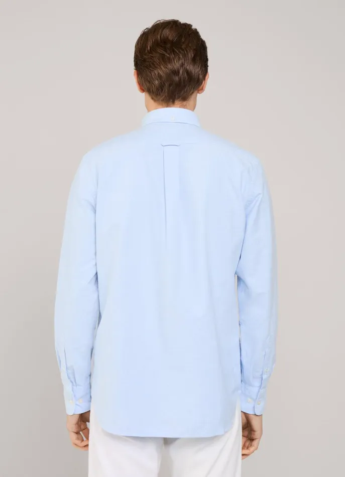 Men Shirts Faonnable Regular Fit Oxford Shirt Horizon Blue