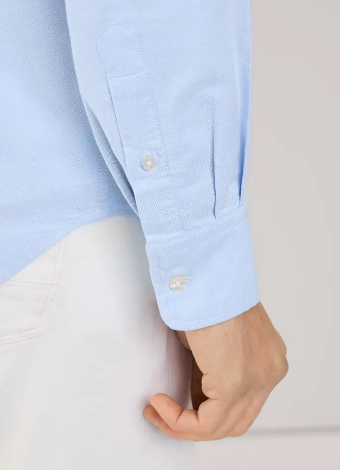 Men Shirts Faonnable Regular Fit Oxford Shirt Horizon Blue