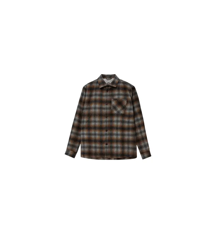 Men Shirts MOS MOSH MMGDavid Wool Check Shirt Sundown Check