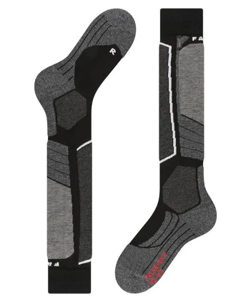 Men SK2 Intermediate Cashmere Men Skiing Kneehigh Socks Black FALKE Ski Socks