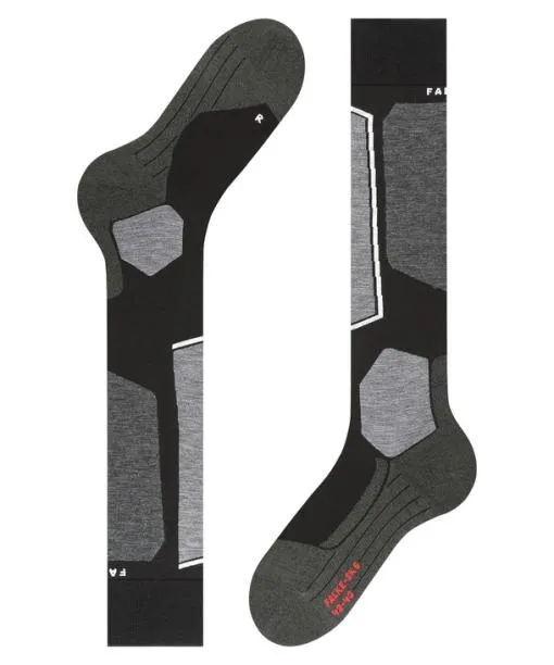 Men SK6 Pro Men Skiing Kneehigh Socks Black FALKE Ski Socks