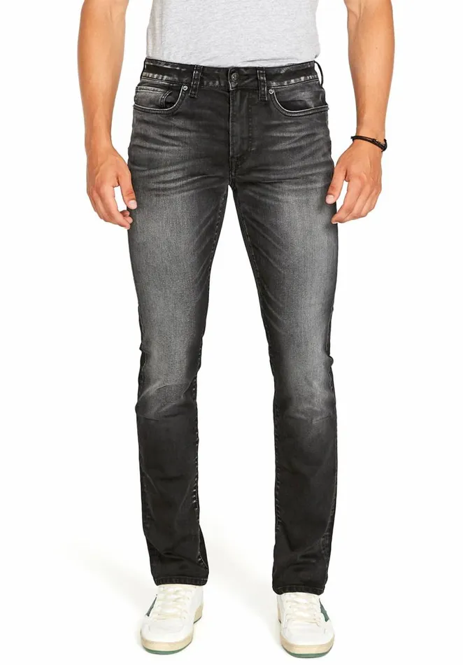 Men Slim Ash Sanded Black Jeans Black Buffalo David Bitton Slim Ash