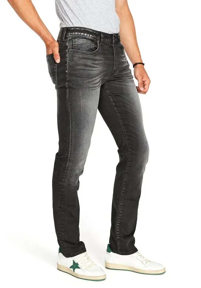 Men Slim Ash Sanded Black Jeans Black Buffalo David Bitton Slim Ash