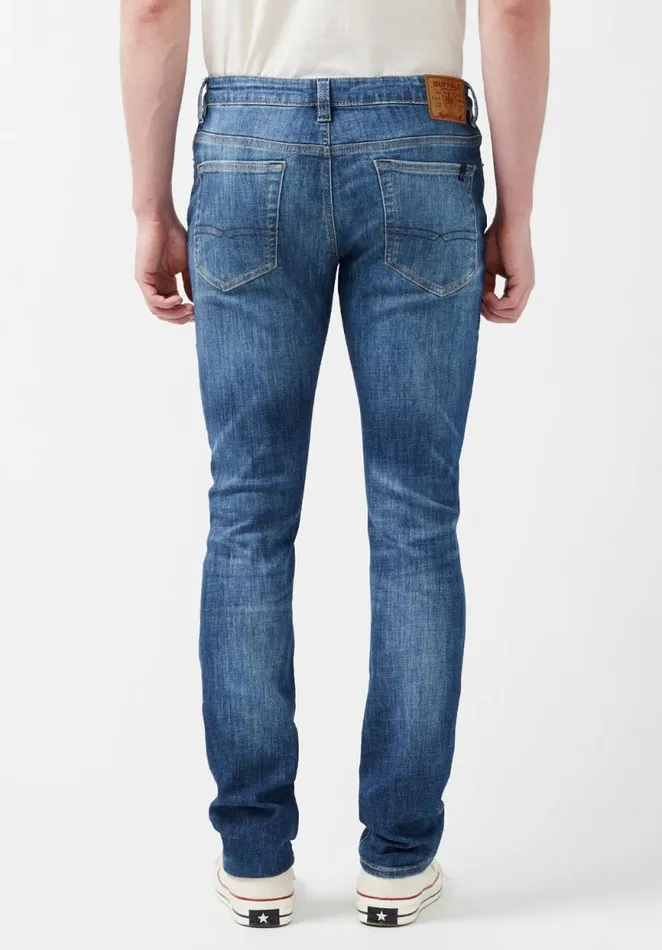 Men Slim Ash Worn Hemp Jeans Indigo Buffalo David Bitton Slim Ash