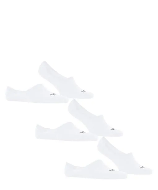 Men Step High Cut 3Pack Men No Show Socks White FALKE No Show Socks