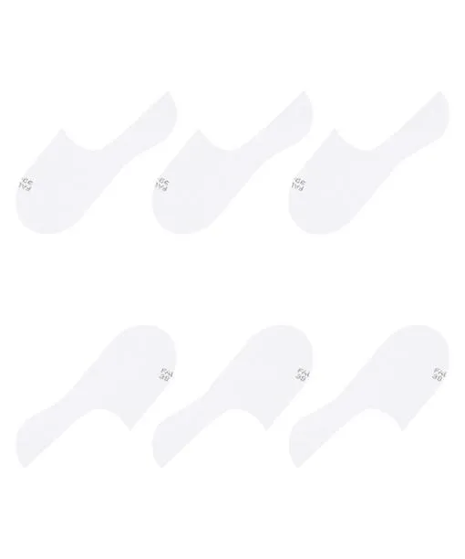 Men Step High Cut 3Pack Men No Show Socks White FALKE No Show Socks