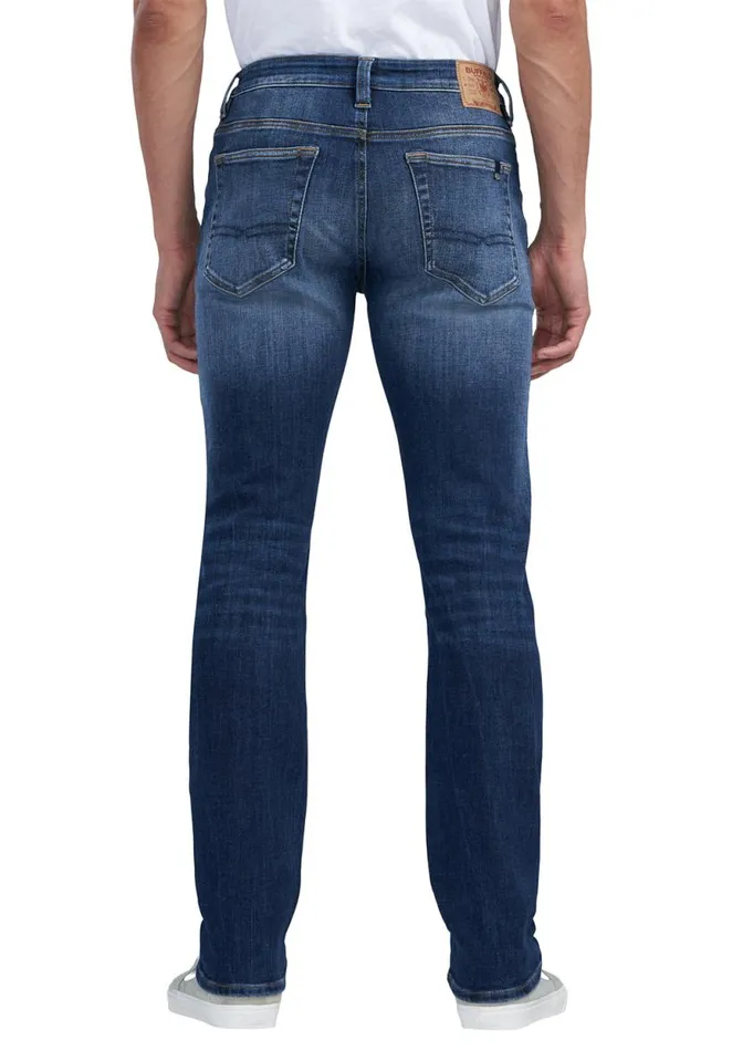 Men Straight Six Veined and Crinkled Jeans Indigo Buffalo David Bitton Straight Six