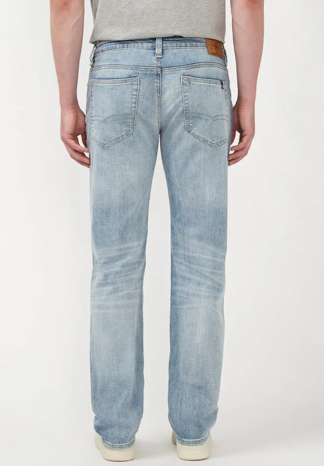 Men Straight Six Washed Blue Jeans Indigo Buffalo David Bitton Straight Six