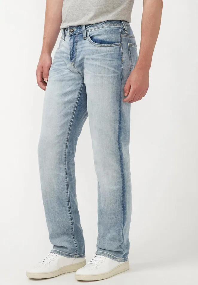 Men Straight Six Washed Blue Jeans Indigo Buffalo David Bitton Straight Six