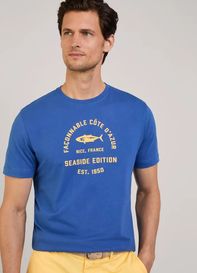 Men TShirts and Sweatshirts Faonnable Regular Fit TShirt Blue
