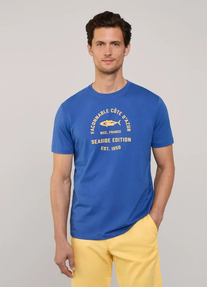 Men TShirts and Sweatshirts Faonnable Regular Fit TShirt Blue