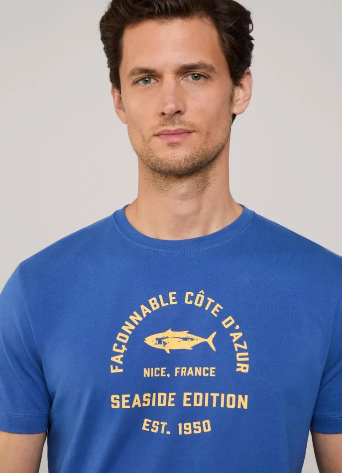Men TShirts and Sweatshirts Faonnable Regular Fit TShirt Blue