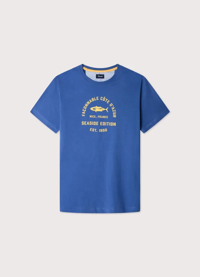 Men TShirts and Sweatshirts Faonnable Regular Fit TShirt Blue