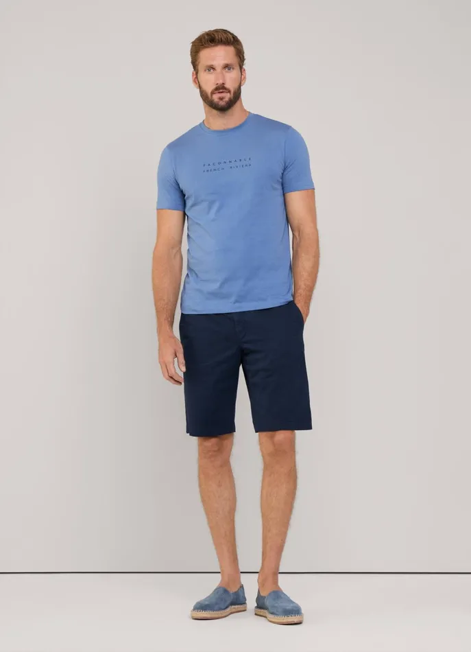 Men TShirts and Sweatshirts Faonnable Regular Fit TShirt Dark Denim Blue