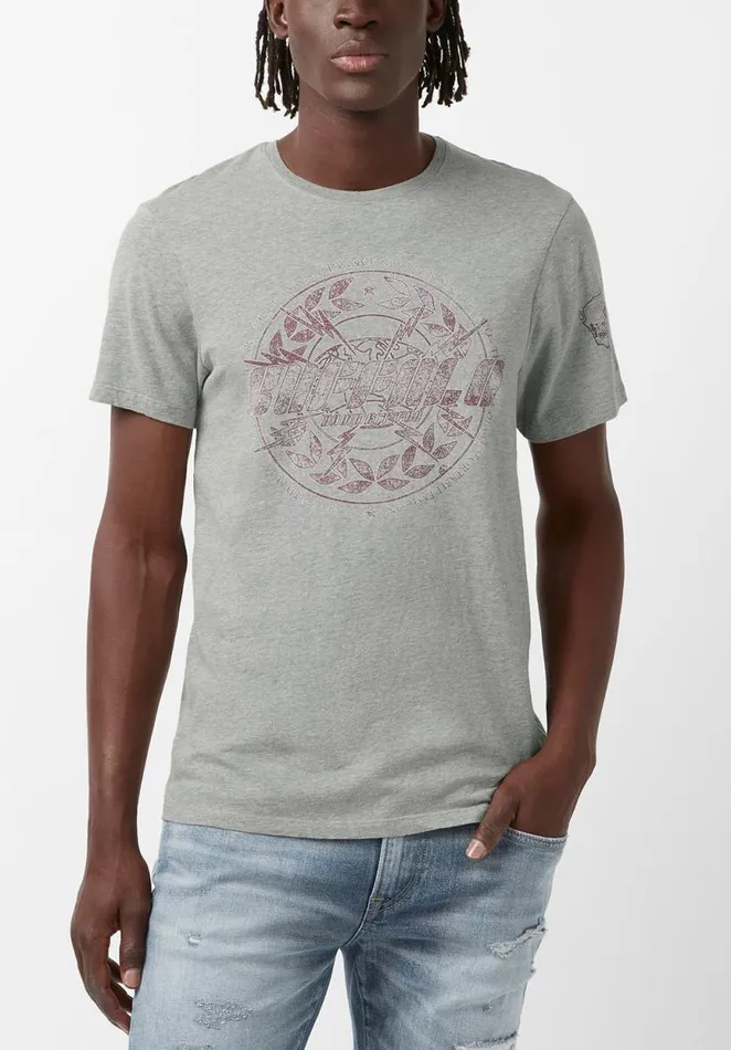 Men Tiloop Grey ShortSleeve Mens TShirt Heather Grey Buffalo David Bitton Tops and Tees