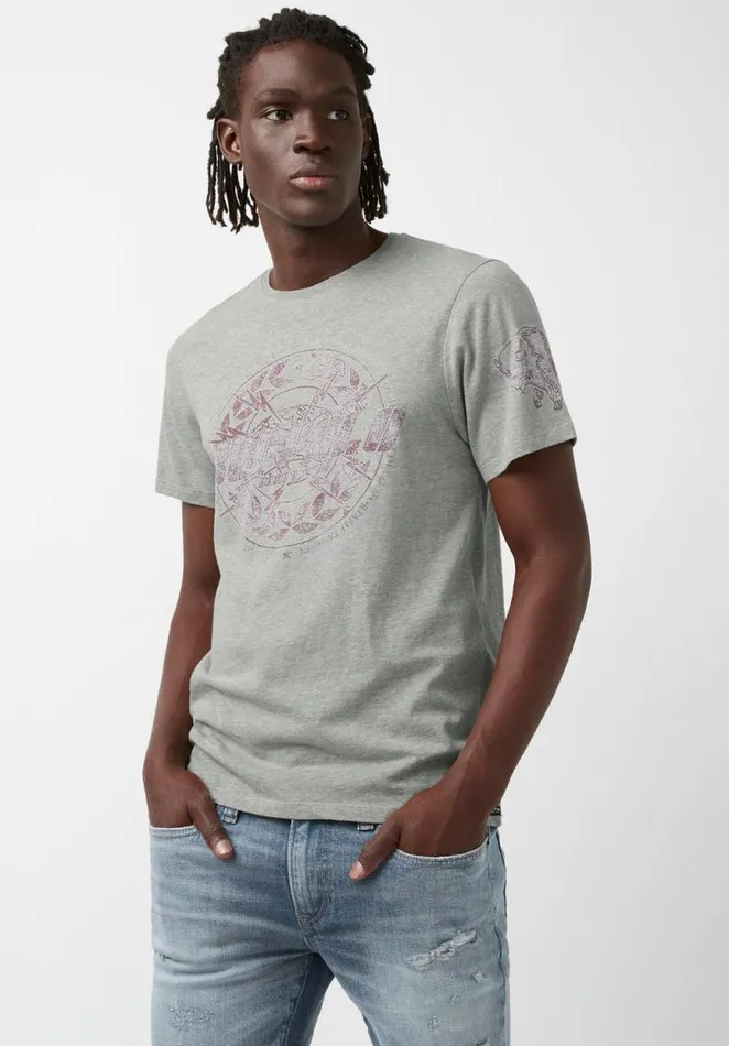 Men Tiloop Grey ShortSleeve Mens TShirt Heather Grey Buffalo David Bitton Tops and Tees
