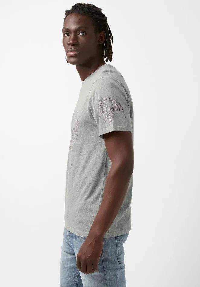 Men Tiloop Grey ShortSleeve Mens TShirt Heather Grey Buffalo David Bitton Tops and Tees