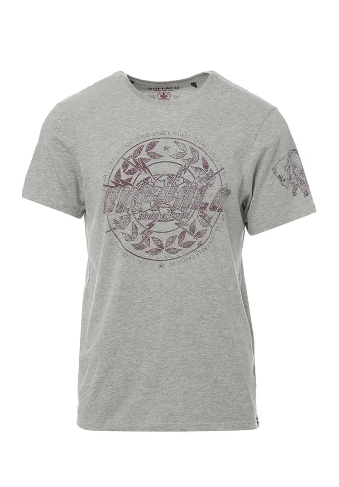 Men Tiloop Grey ShortSleeve Mens TShirt Heather Grey Buffalo David Bitton Tops and Tees