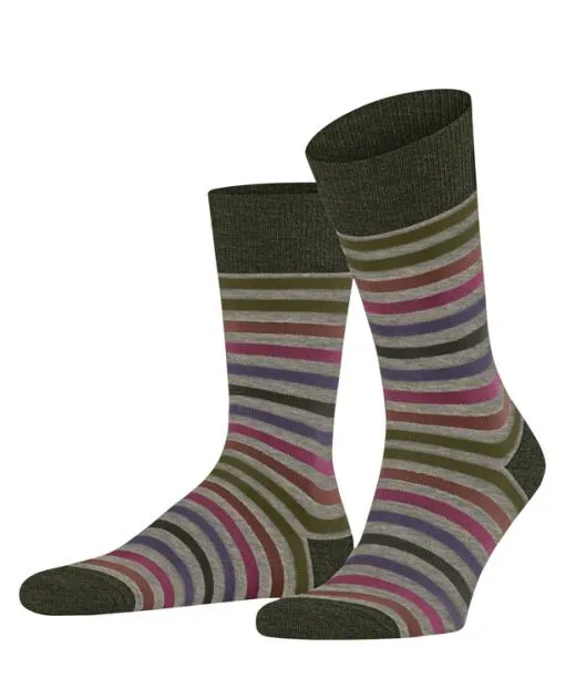 Men Tinted Stripe Men Socks Moon Mist FALKE Socks