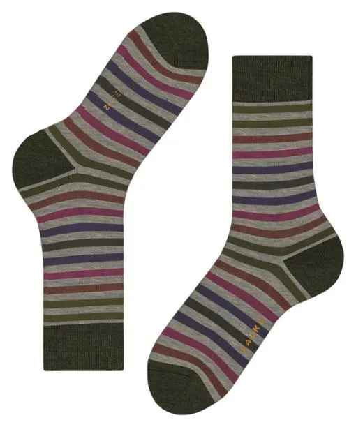 Men Tinted Stripe Men Socks Moon Mist FALKE Socks